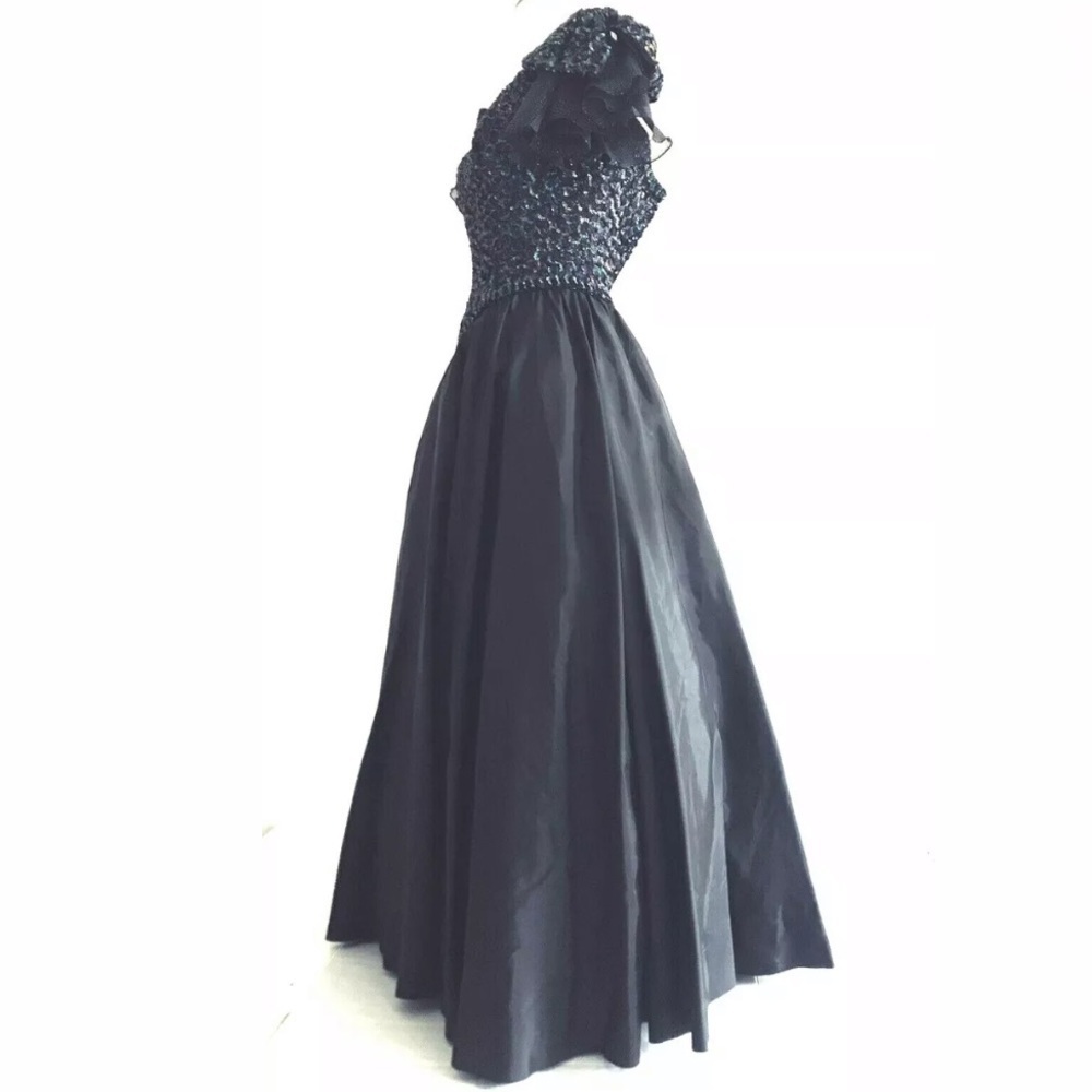 Vintage Mike Benet | Formals Womens Sequins Ball Gown Dress Maxi Embroidered - Picture 6 of 12
